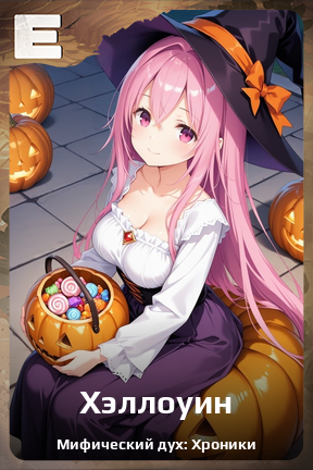 Карточка персонажа Хэллоуин