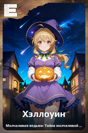 Карточка персонажа Хэллоуин