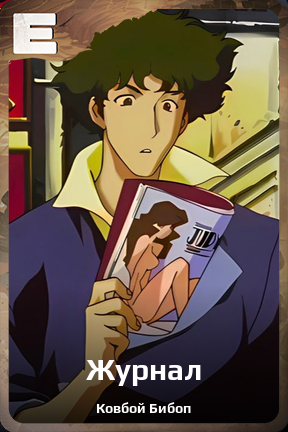 Карточка персонажа Журнал