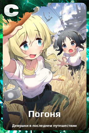 Карточка персонажа Погоня